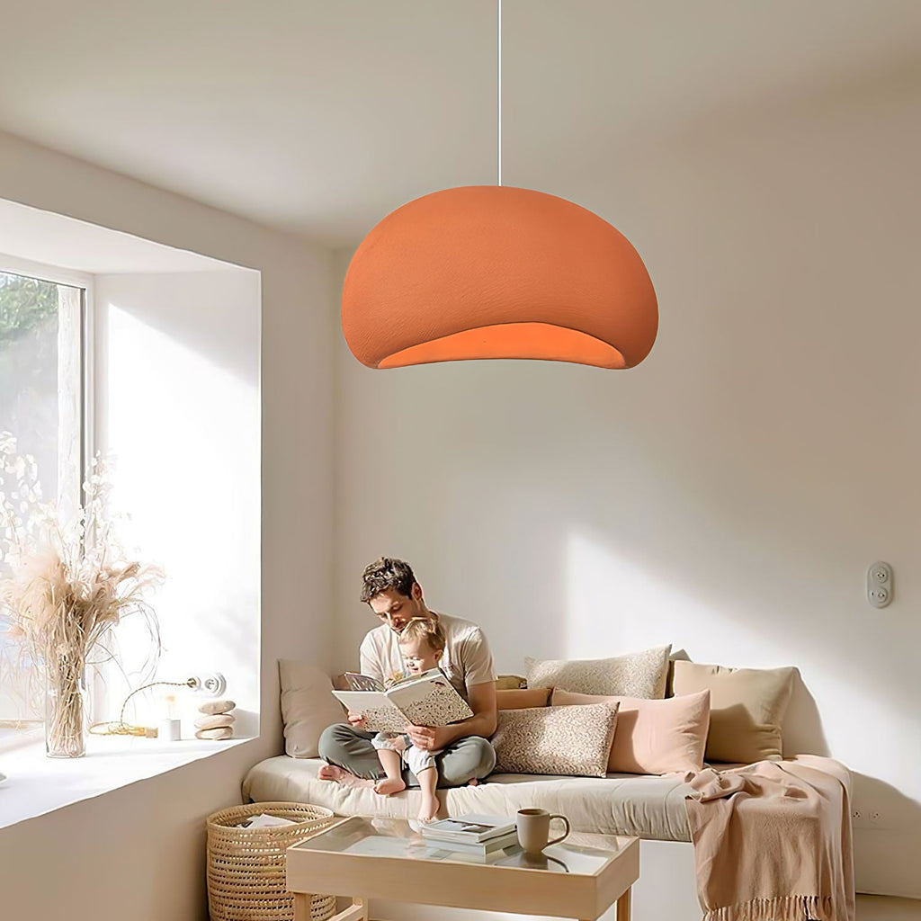 Suspension moderne Greger en Polystyrène noir câble suspendu