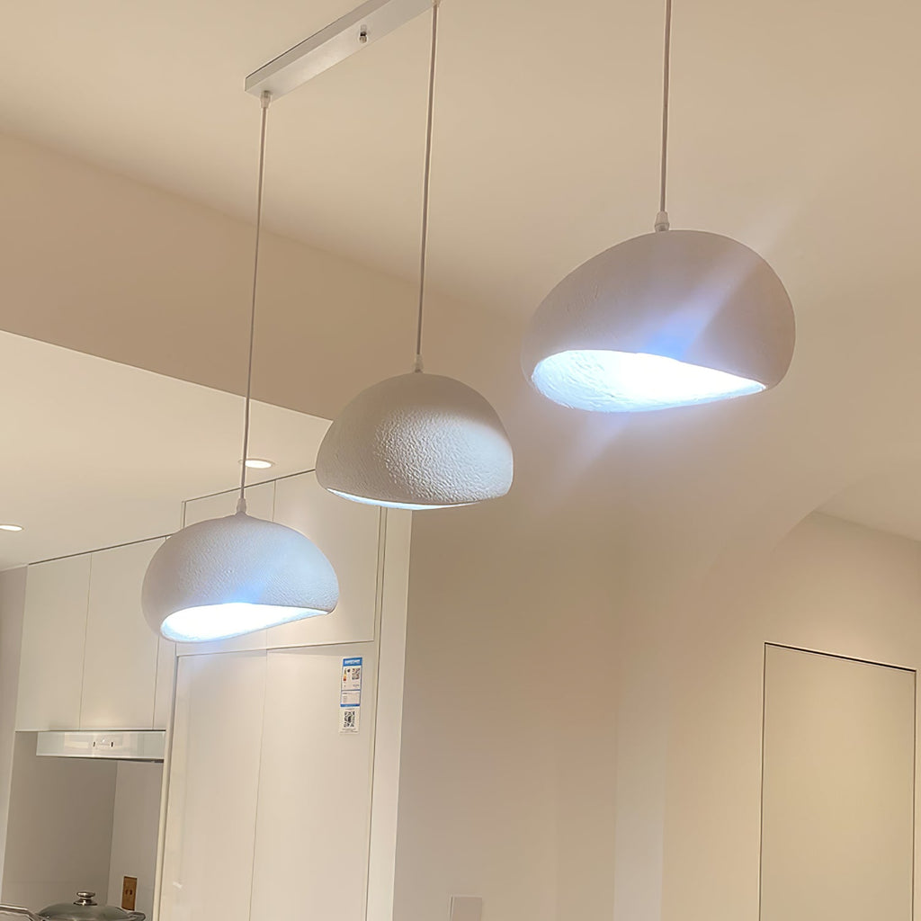 Suspension moderne Greger en Polystyrène noir câble suspendu