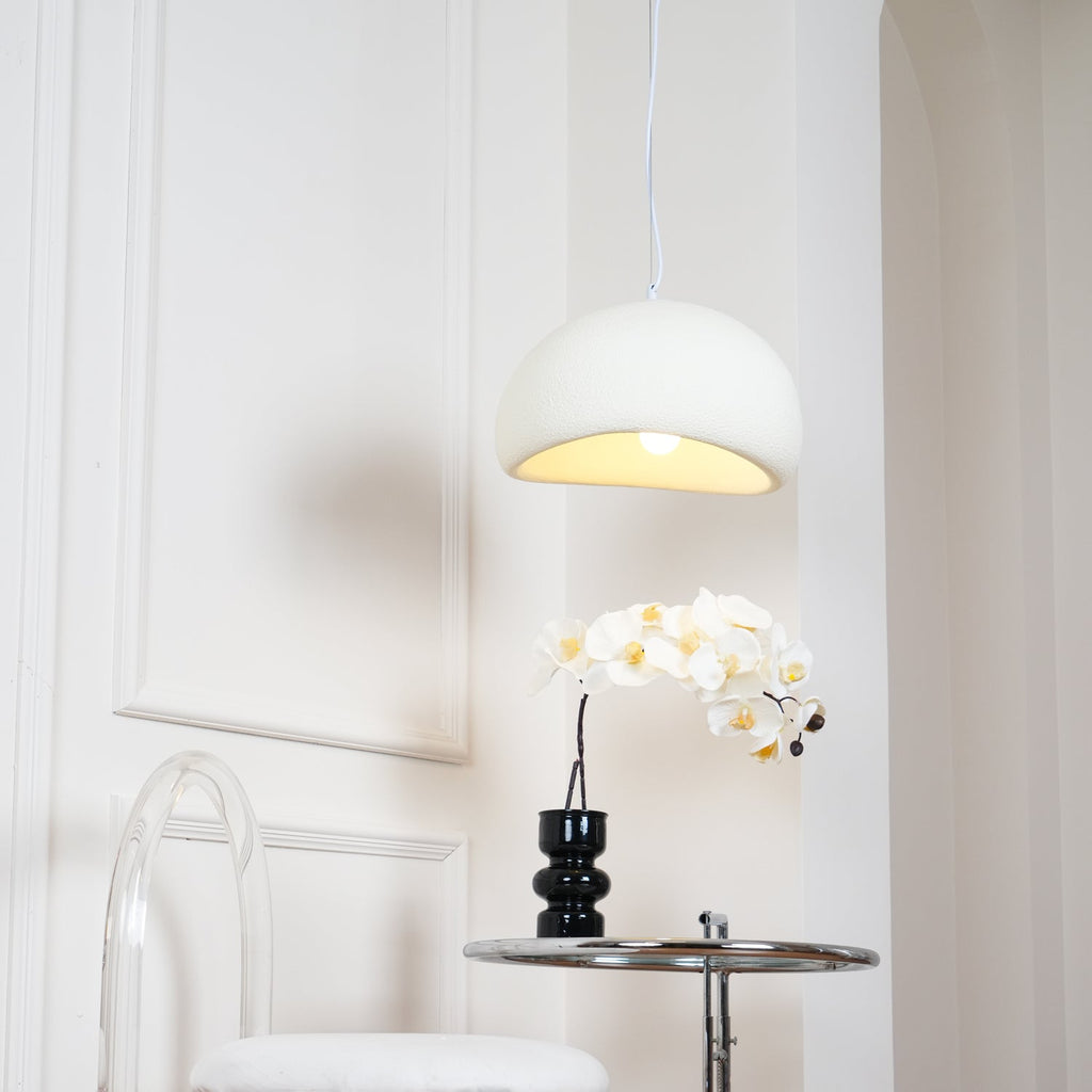 Suspension moderne Greger en Polystyrène noir câble suspendu