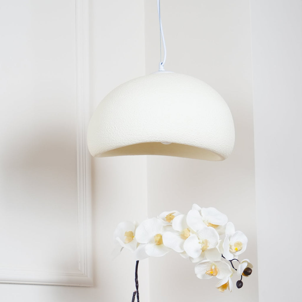 Suspension moderne Greger en Polystyrène noir câble suspendu