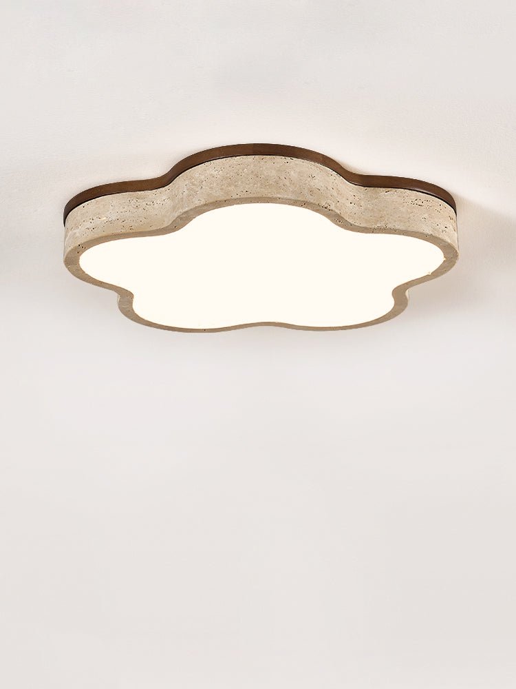 Plafonnier moderne Eike en Travertin jaune et blanc