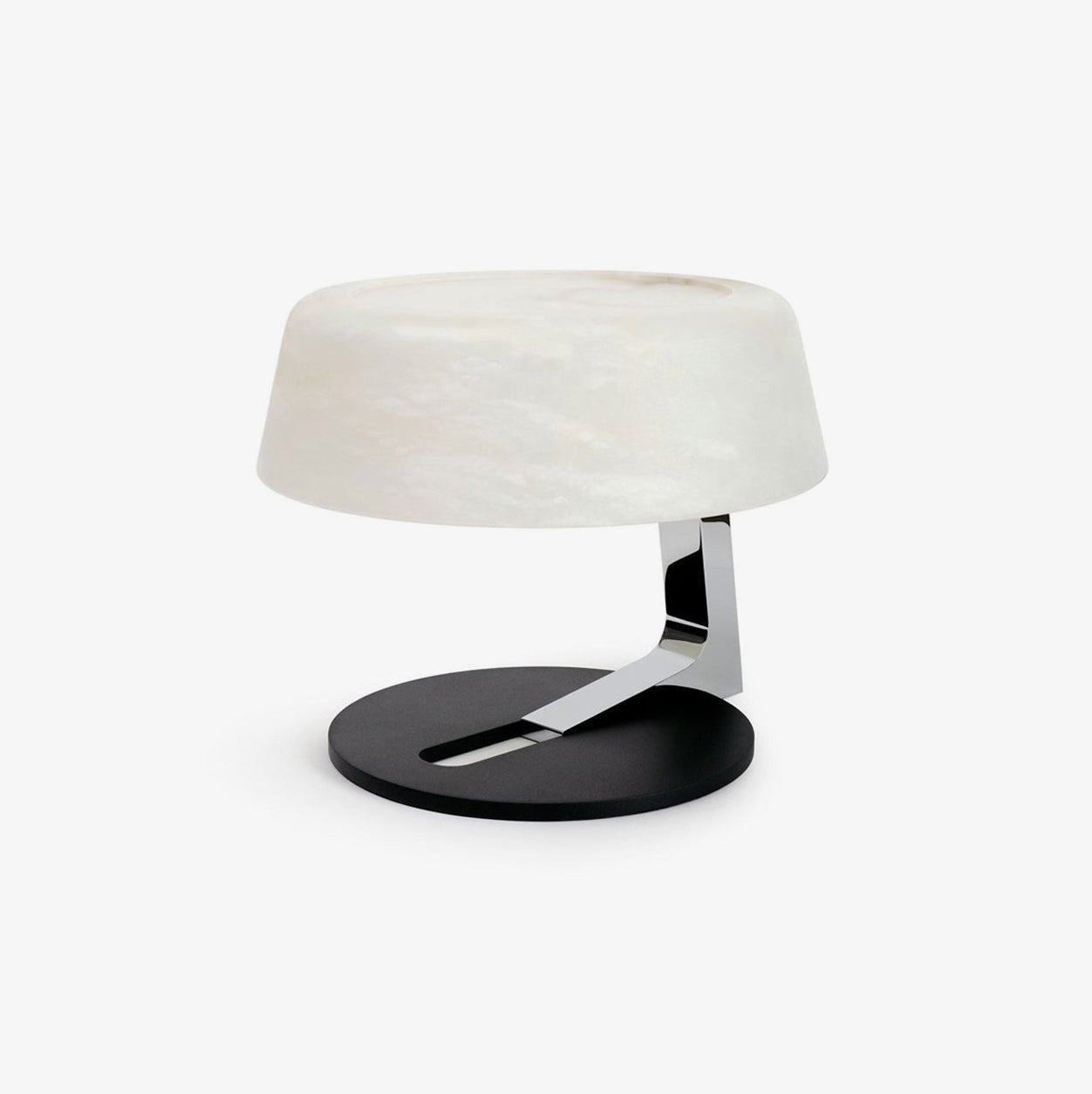 Lampe à poser moderne Hart en Noir et albâtre blanc