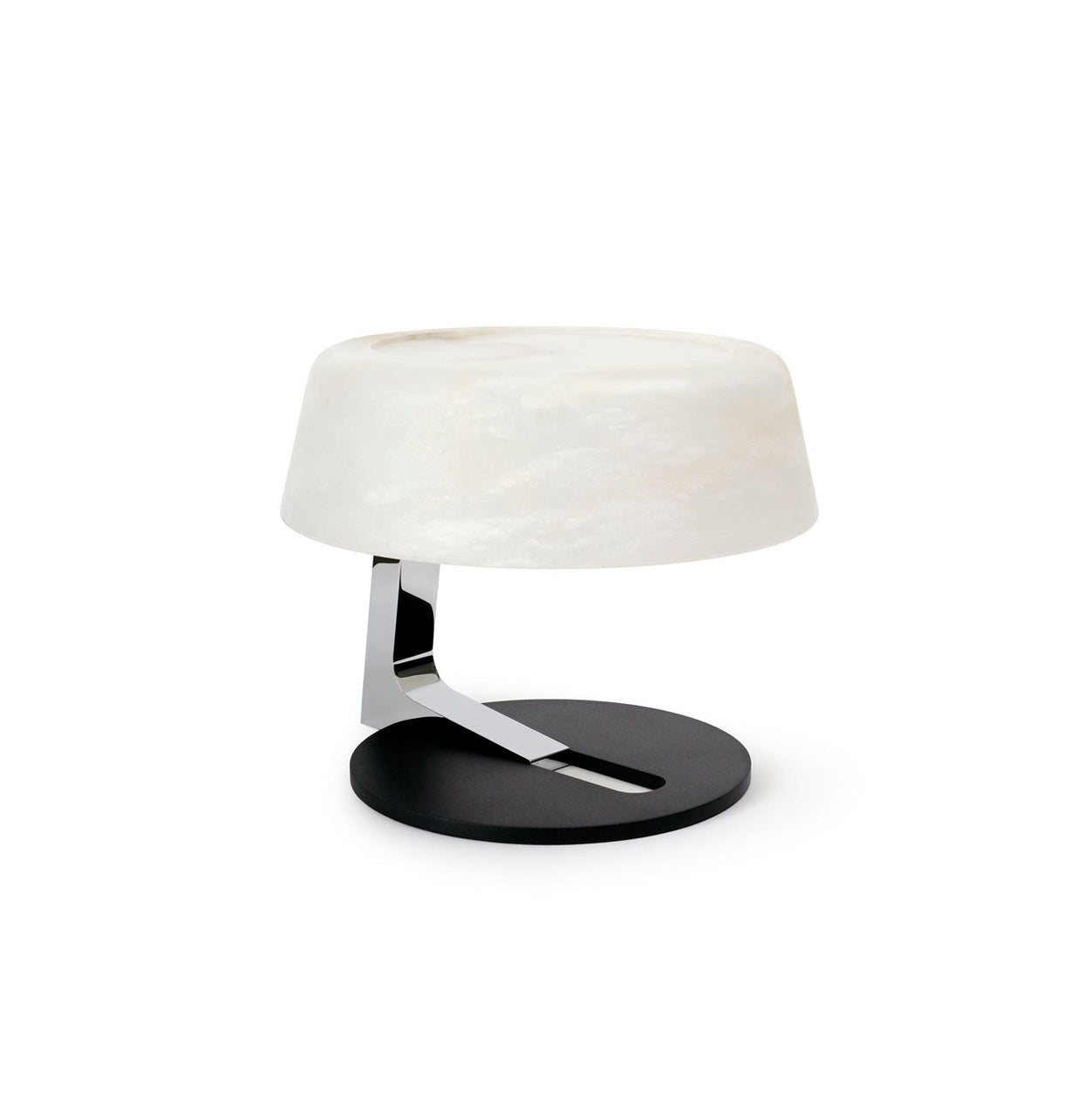 Lampe à poser moderne Hart en Noir et albâtre blanc