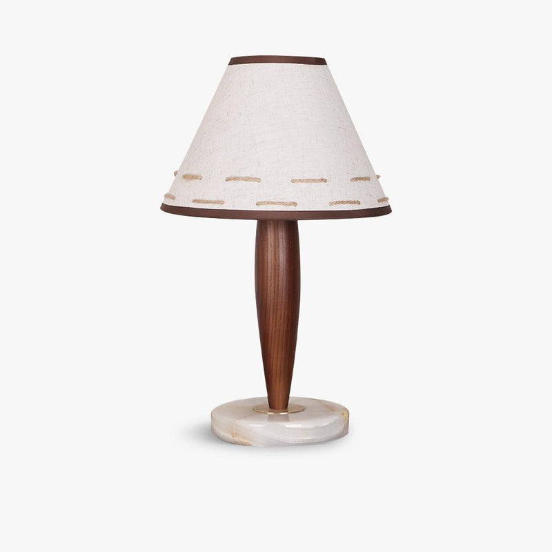 Lampe à poser moderne Kobe en Marbre Noyer et blanc