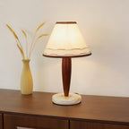 Lampe à poser moderne Kobe en Marbre Noyer et blanc