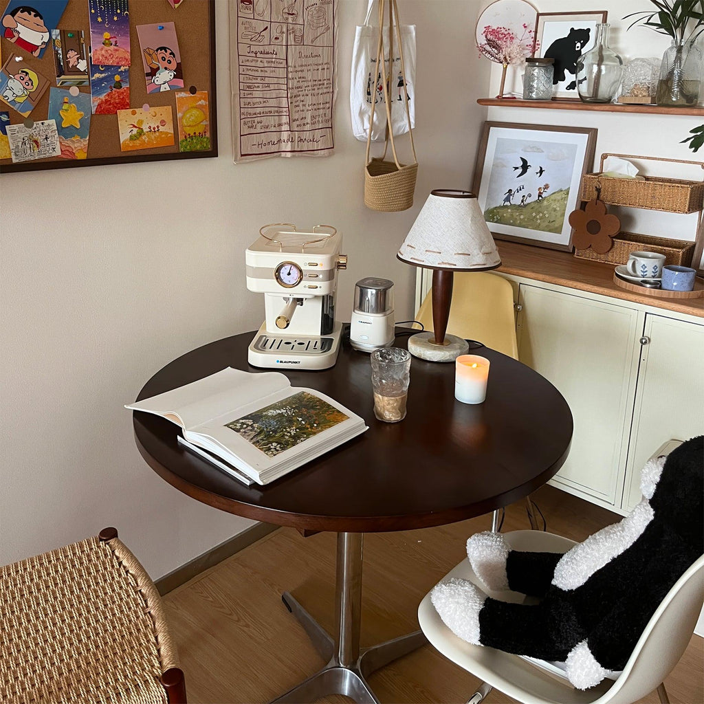 Lampe à poser moderne Kobe en Marbre Noyer et blanc