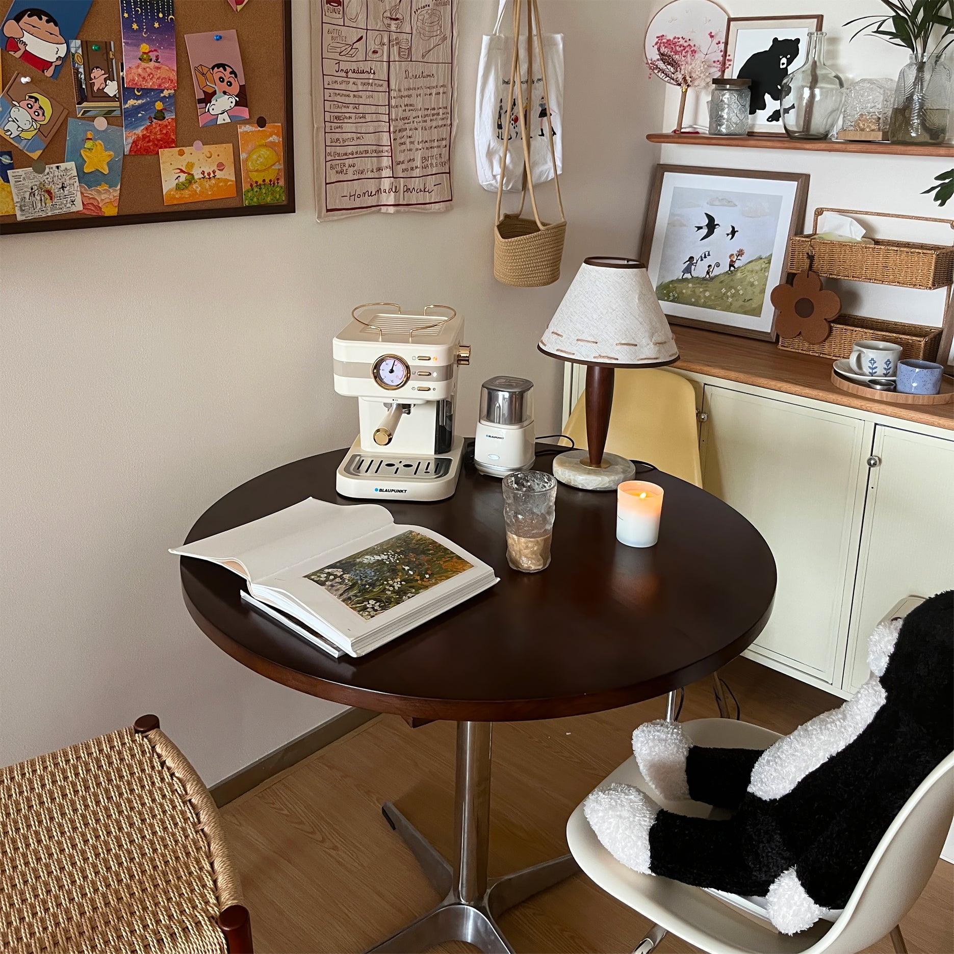 Lampe à poser moderne Kobe en Marbre Noyer et blanc