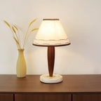 Lampe à poser moderne Kobe en Marbre Noyer et blanc