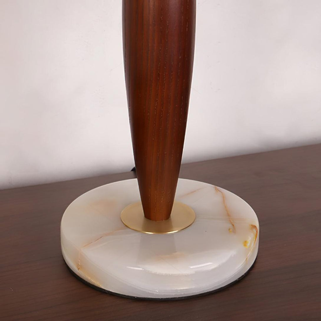 Lampe à poser moderne Kobe en Marbre Noyer et blanc