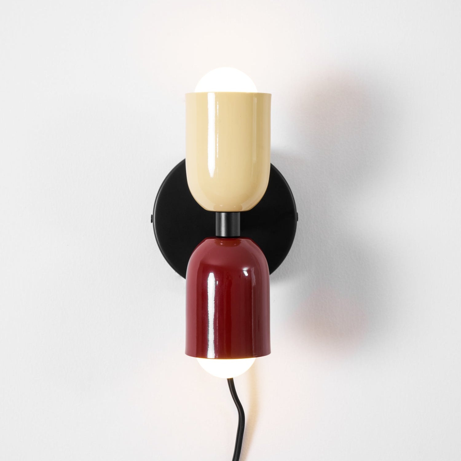 Applique murale moderne Harper en Métal Beige et rouge