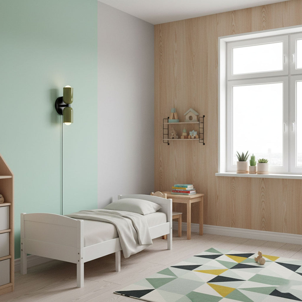 Applique murale moderne Harper en Métal Rose et rouge