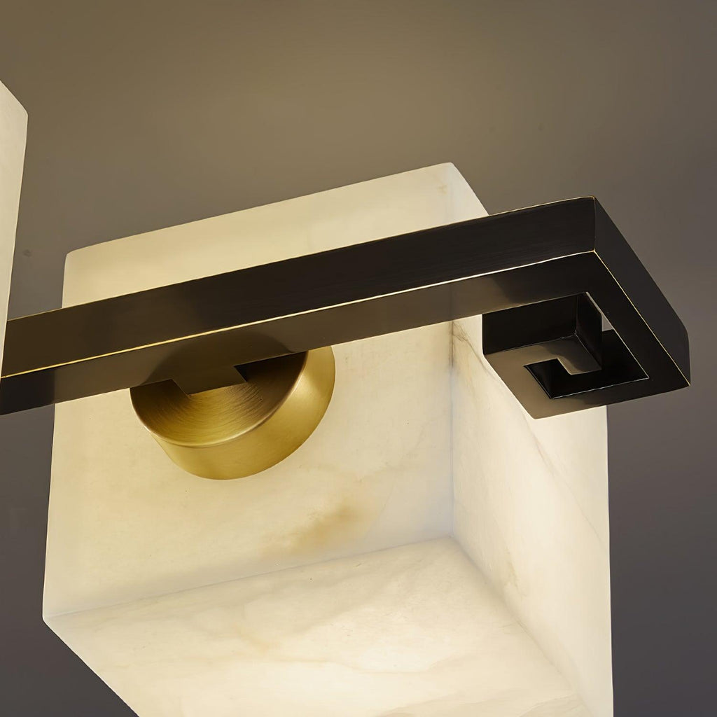 Plafonnier moderne Mors en Albâtre Noir et blanc