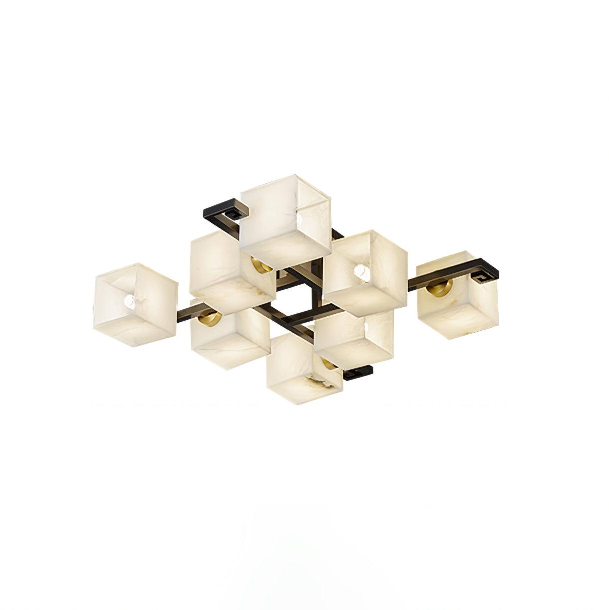 Plafonnier moderne Mors en Albâtre Noir et blanc