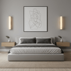 Applique murale moderne Bain en Albâtre Laiton et blanc