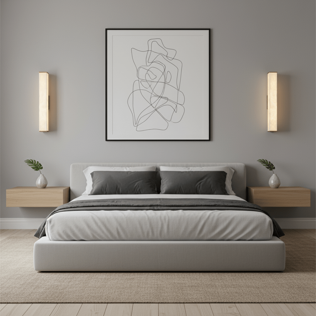 Applique murale moderne Bain en Albâtre Laiton et blanc