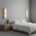 Applique murale moderne Bain en Albâtre Laiton et blanc