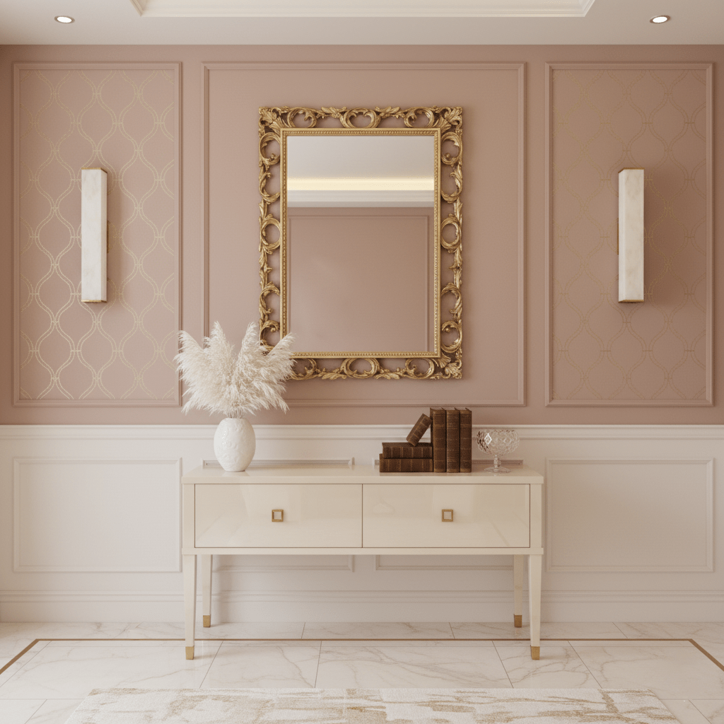 Applique murale moderne Bain en Albâtre Laiton et blanc