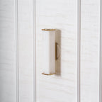 Applique murale moderne Bain en Albâtre Laiton et blanc