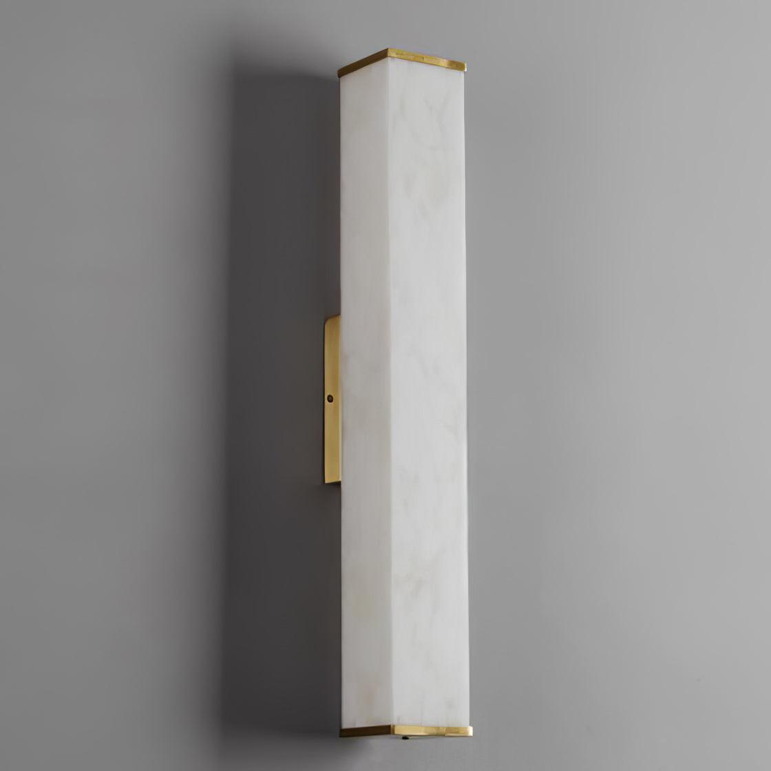 Applique murale moderne Bain en Albâtre Laiton et blanc