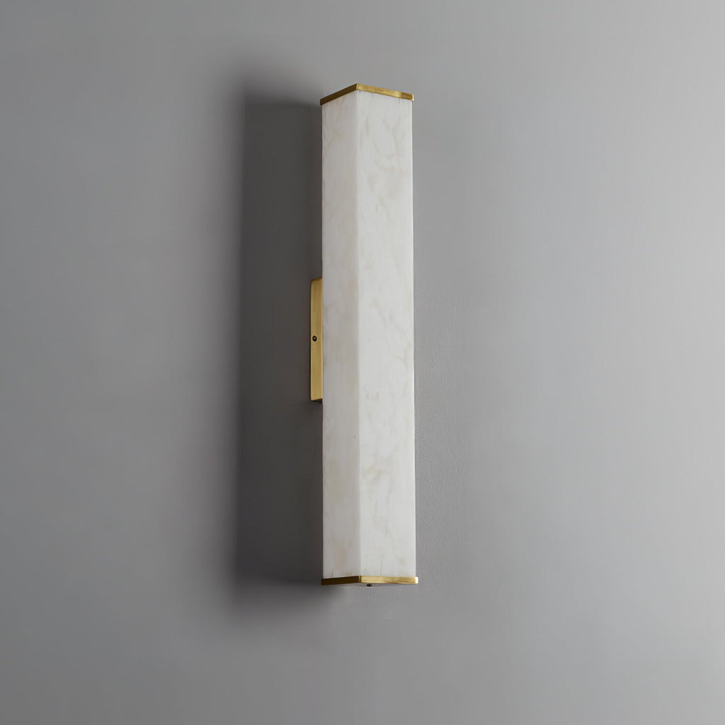Applique murale moderne Bain en Albâtre Laiton et blanc