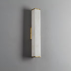 Applique murale moderne Bain en Albâtre Laiton et blanc