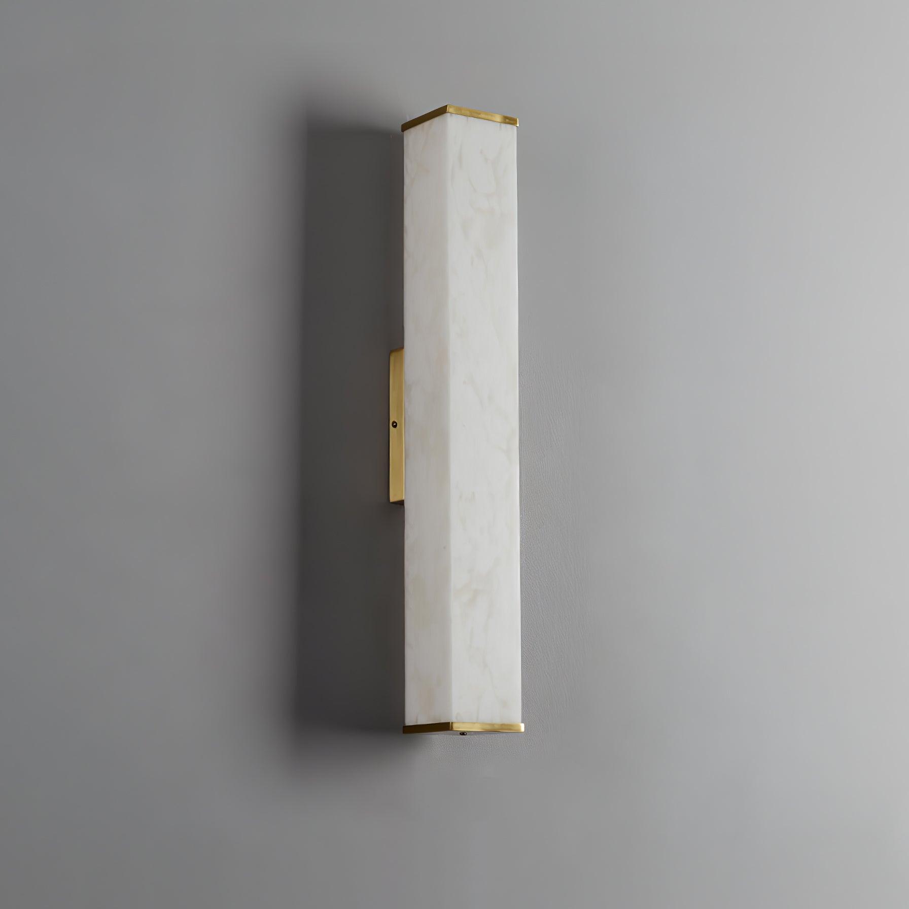 Applique murale moderne Bain en Albâtre Laiton et blanc