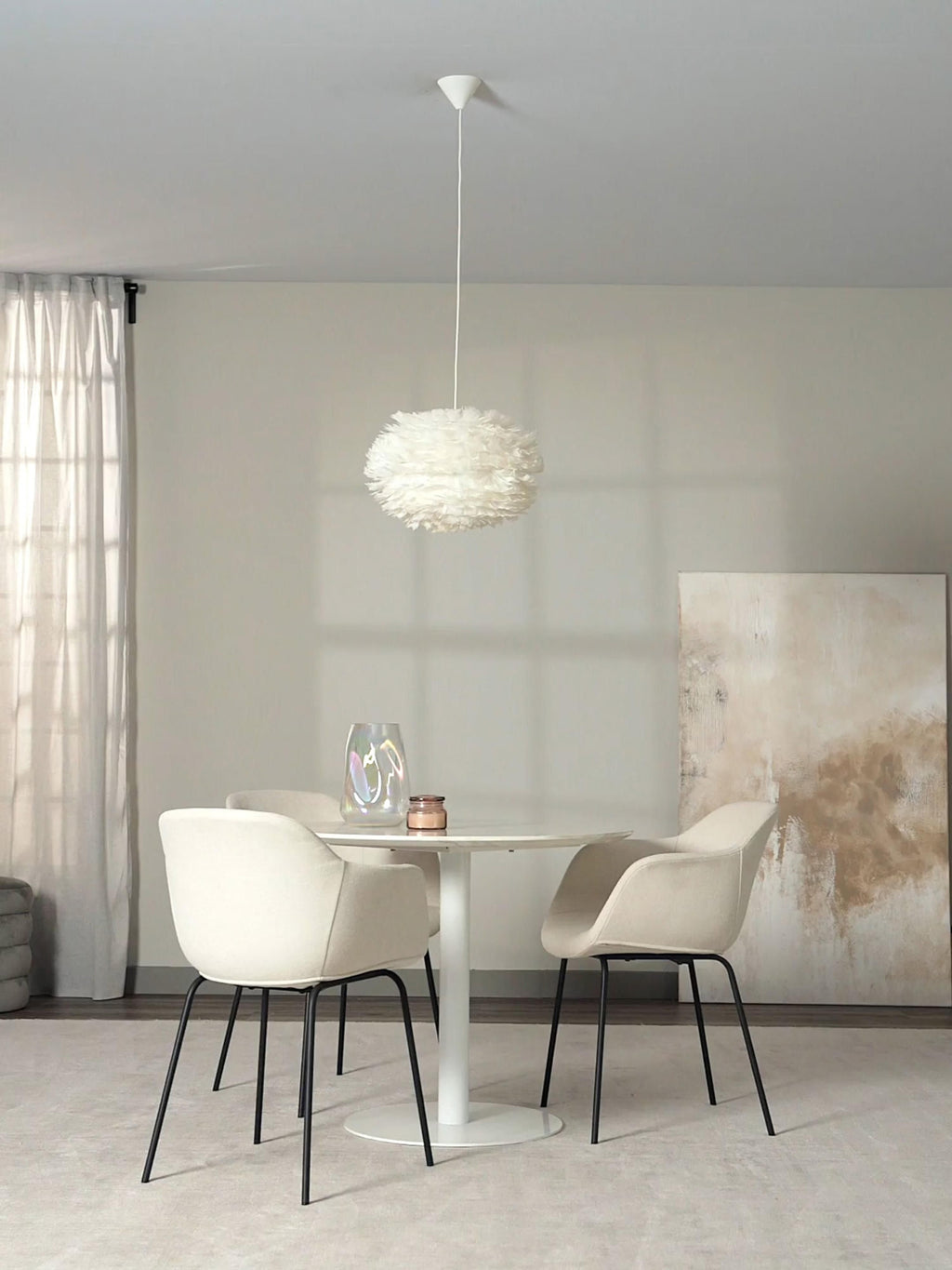 Suspension en plumes Bjalfi - Blanc