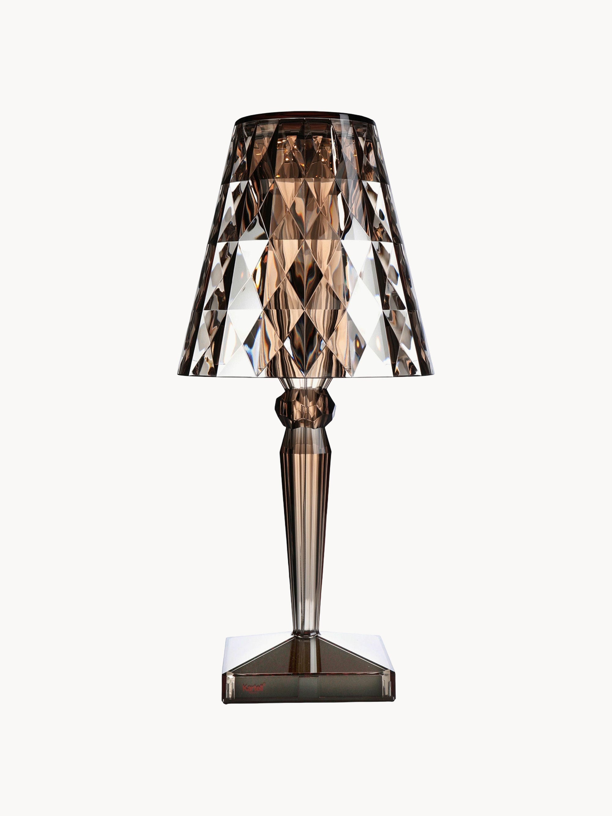 Lampe à poser LED mobile Tavish, haut. 37 cm - Brun clair