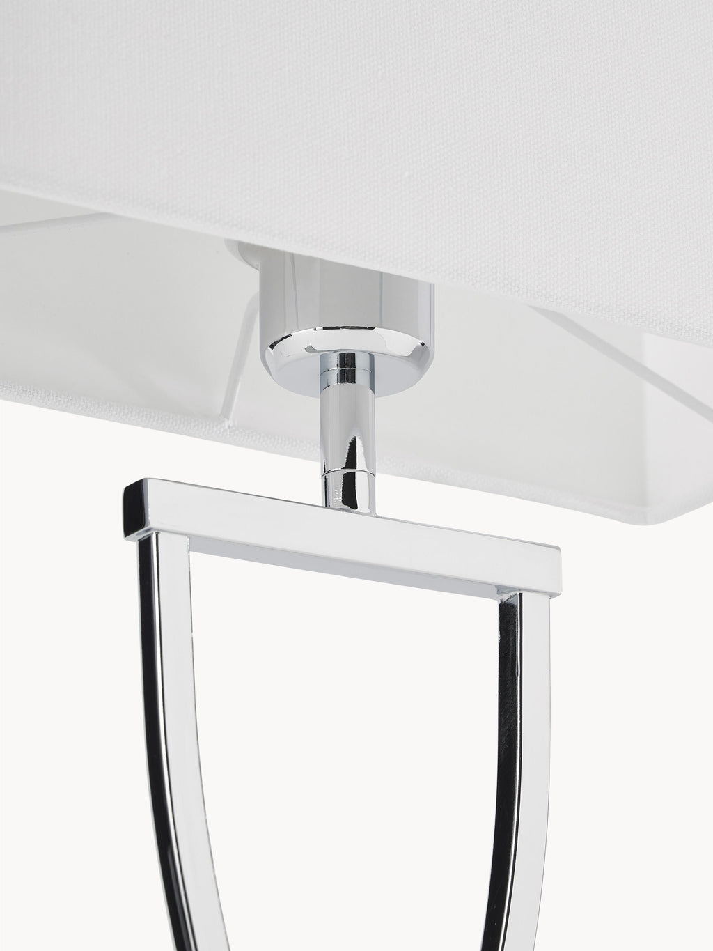 Grande lampe à poser classique Gudik - Argenté, blanc