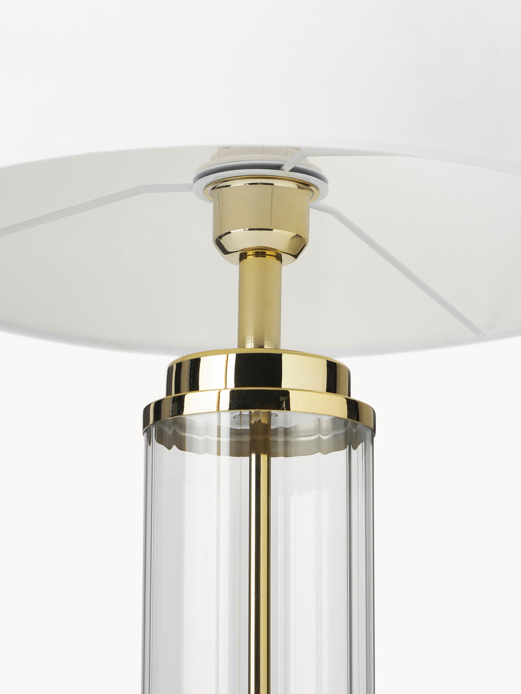 Grande lampe à poser Agaton - Blanc, doré