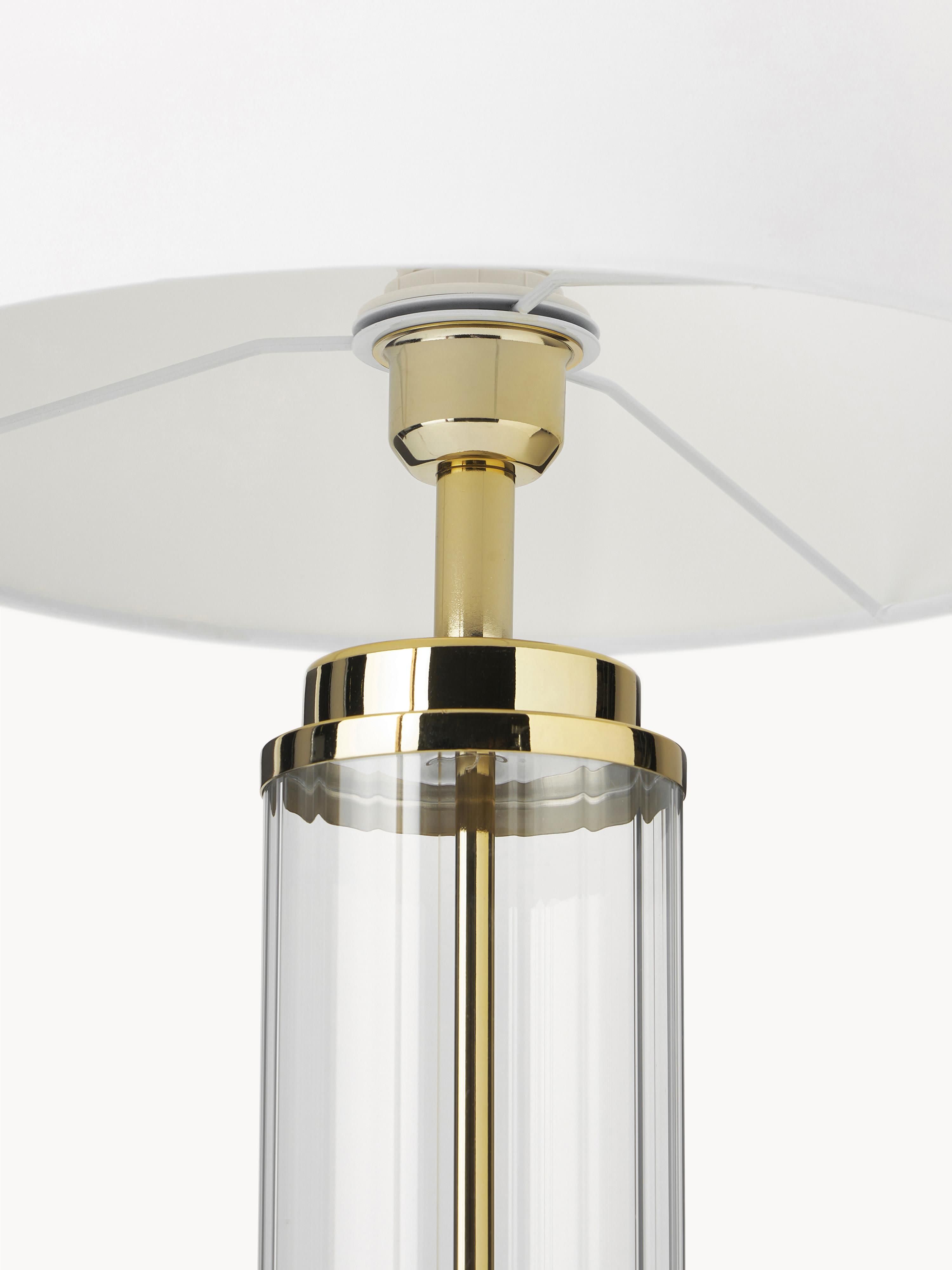 Grande lampe à poser Agaton - Blanc, doré