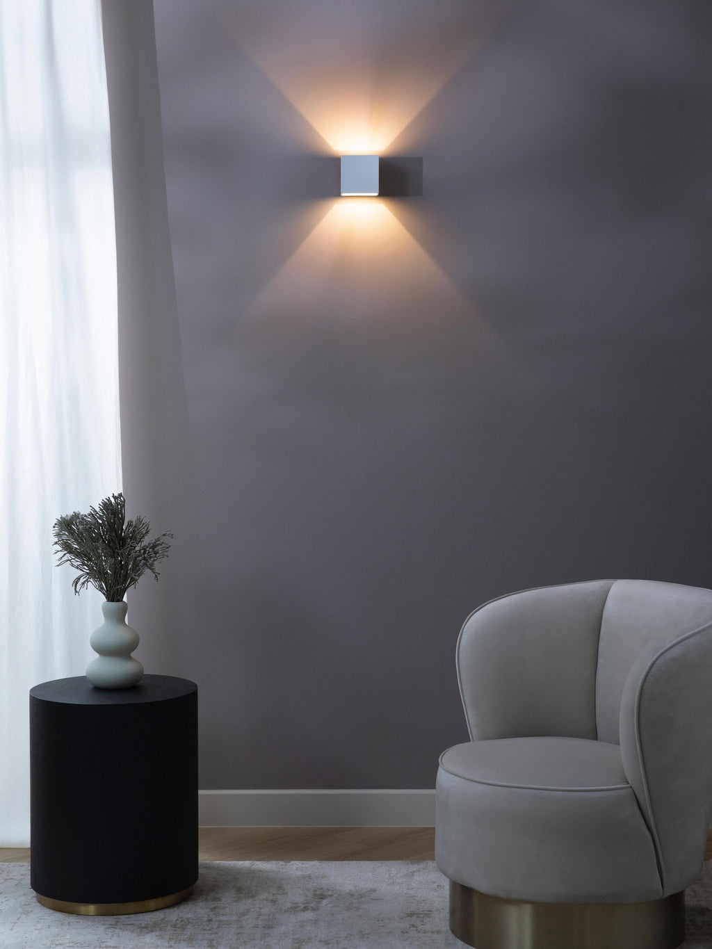 Petite applique murale Tolv - Blanc