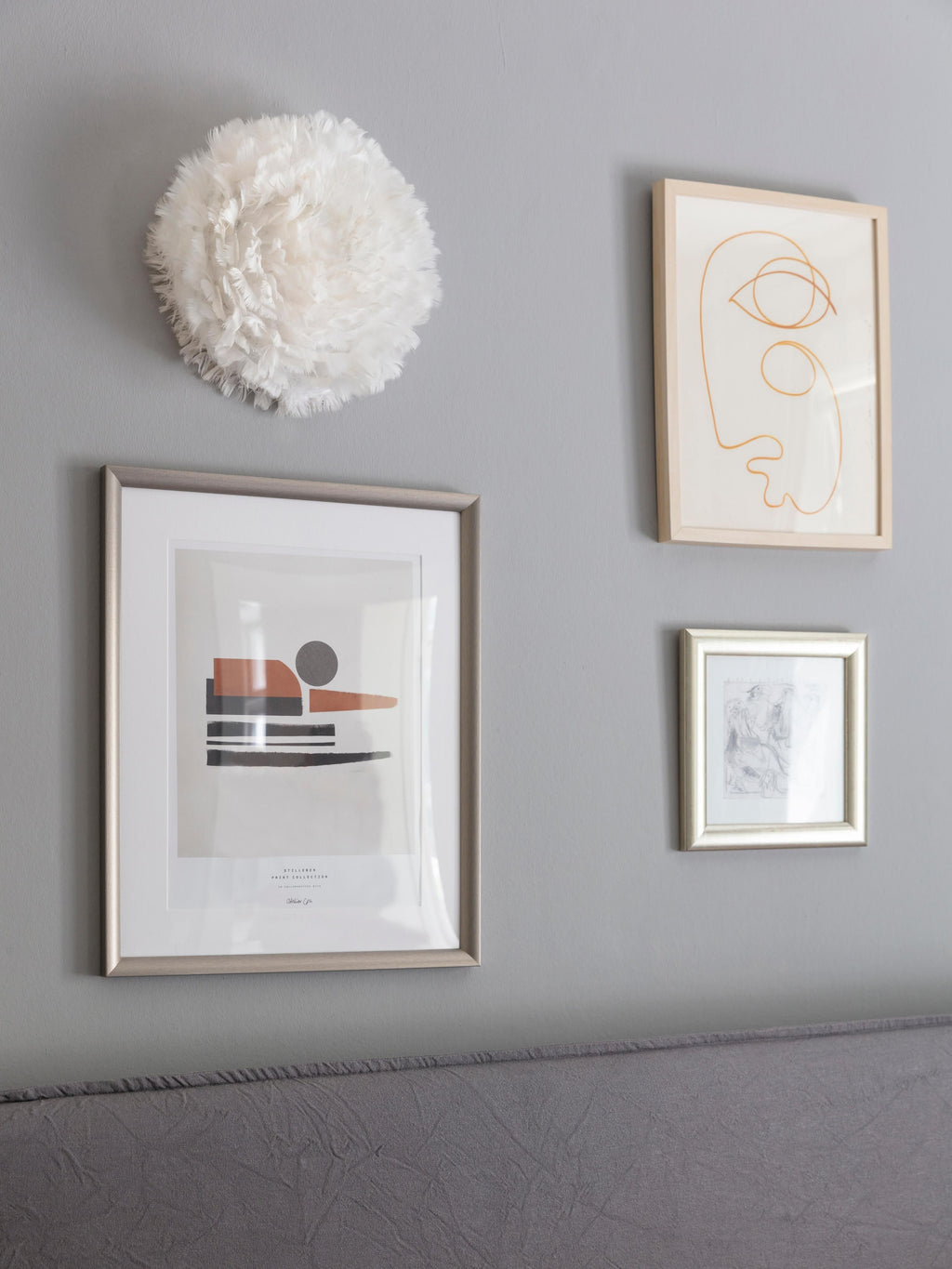 Applique murale/plafonnier en plumes Leix - Blanc