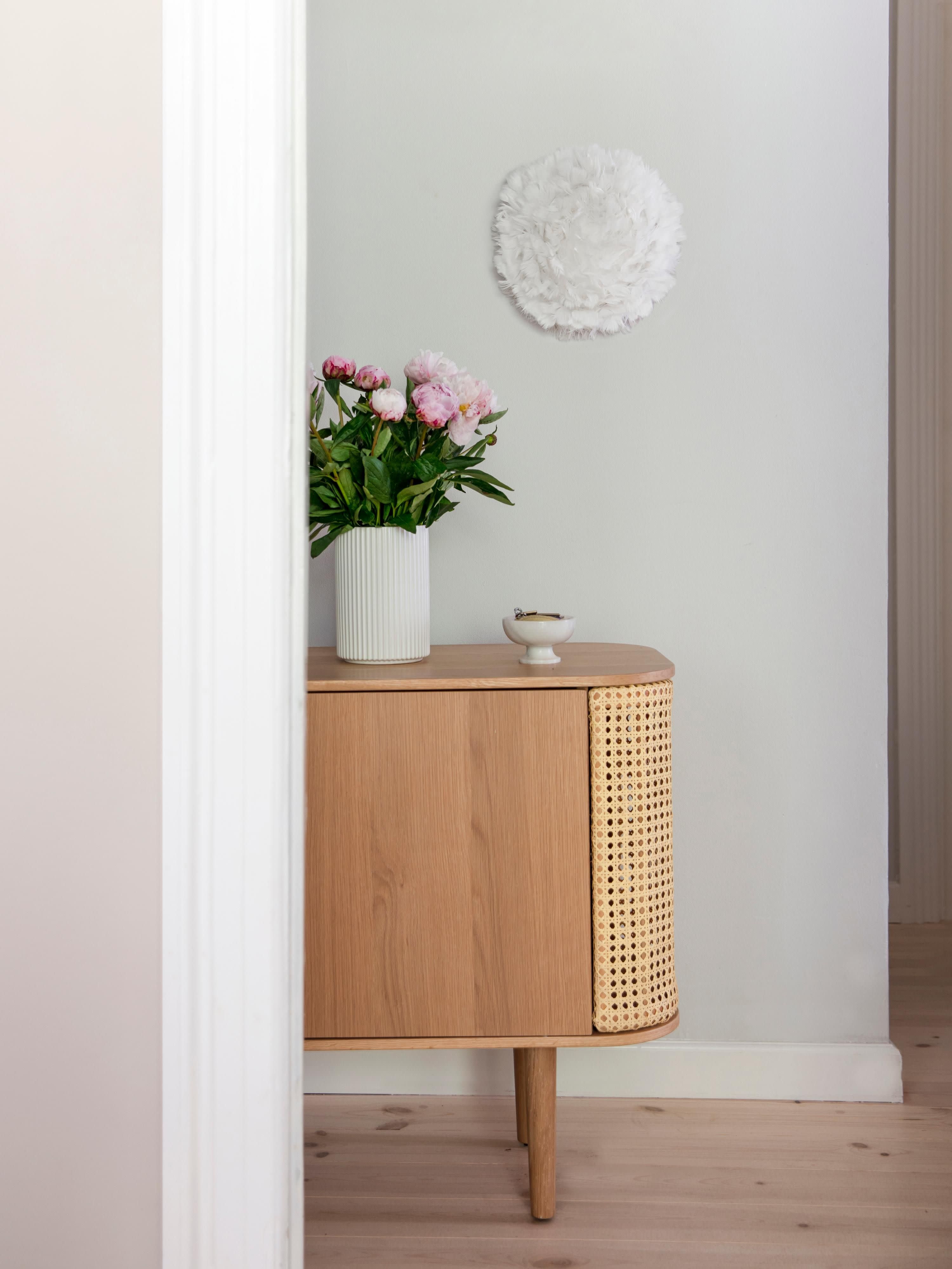 Applique murale/plafonnier en plumes Leix - Blanc