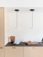 Suspension LED design Kurt - Blanc crème, doré