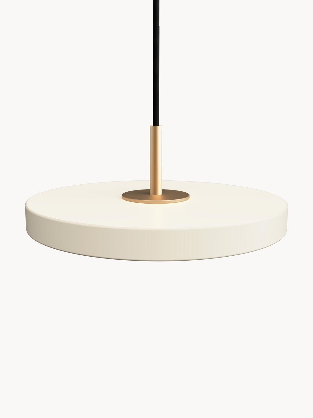 Suspension LED design Kurt - Blanc crème, doré