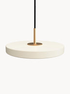 Suspension LED design Kurt - Blanc crème, doré