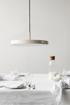 Suspension LED design Kurt - Blanc crème, doré
