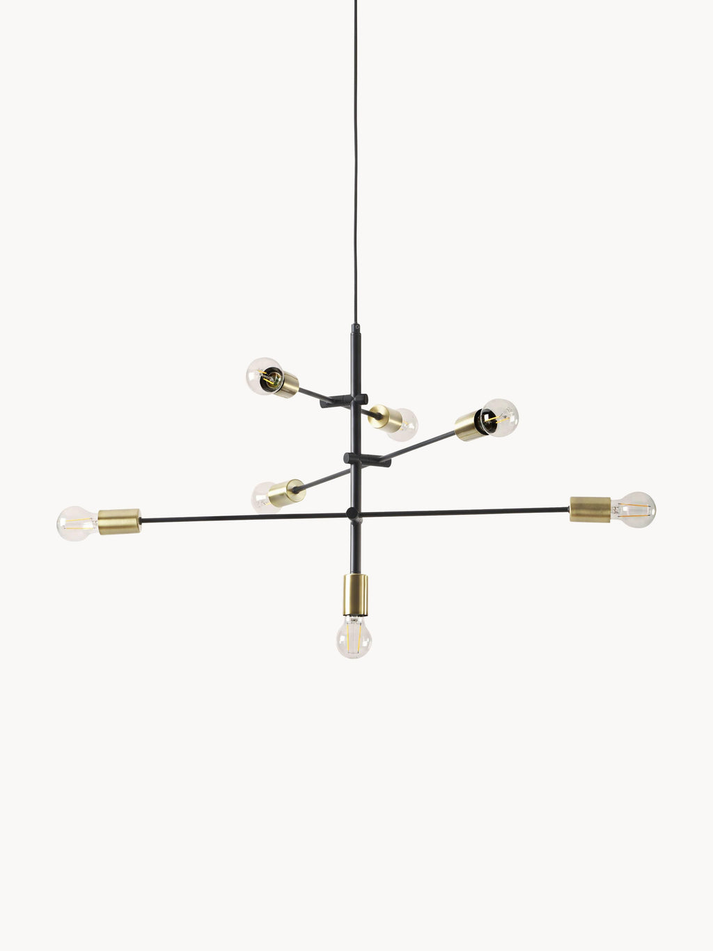 Grande suspension Arnleif - Noir, or laiton