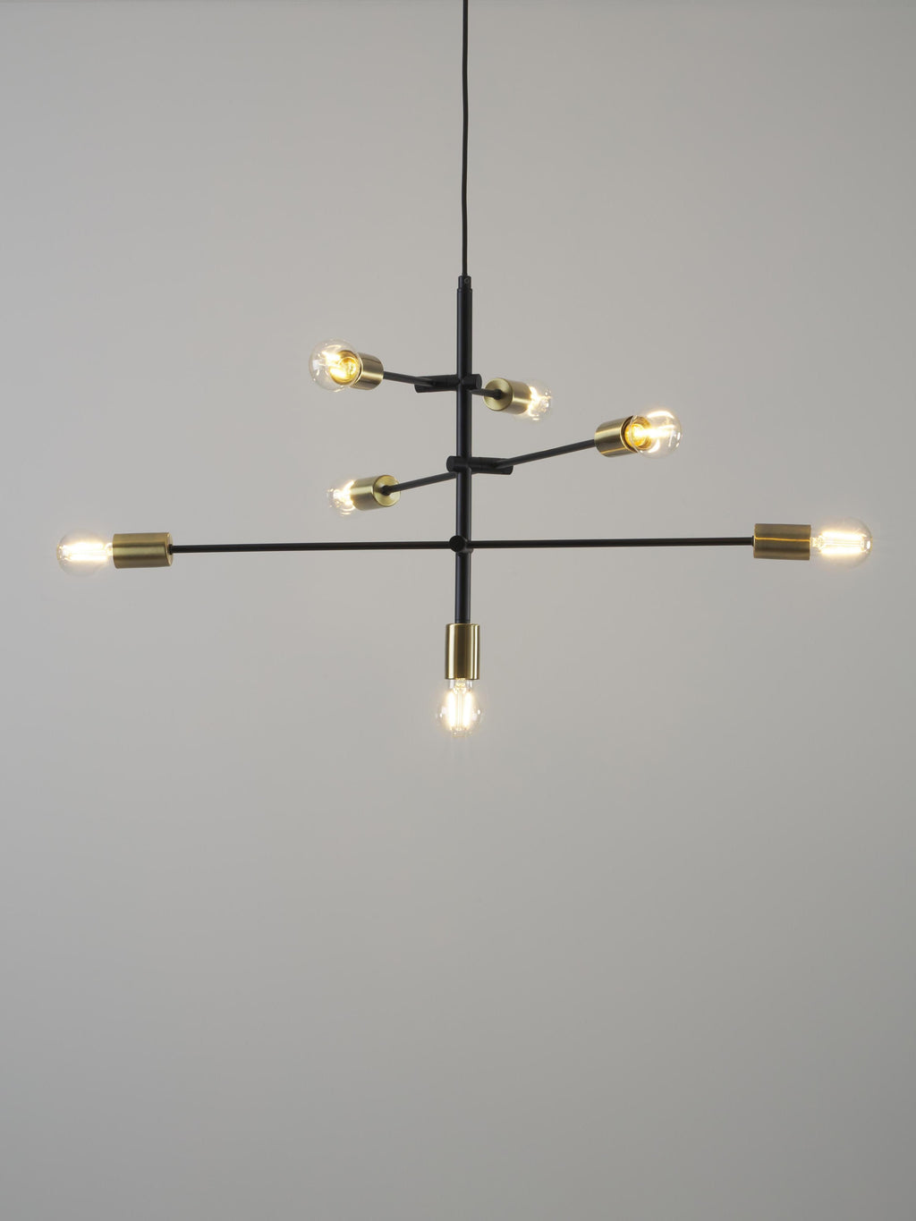 Grande suspension Arnleif - Noir, or laiton