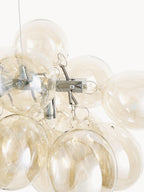 Suspension soufflée bouche Magnar - Argenté, beige