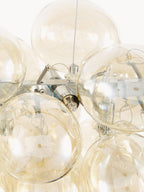 Suspension soufflée bouche Magnar - Argenté, beige