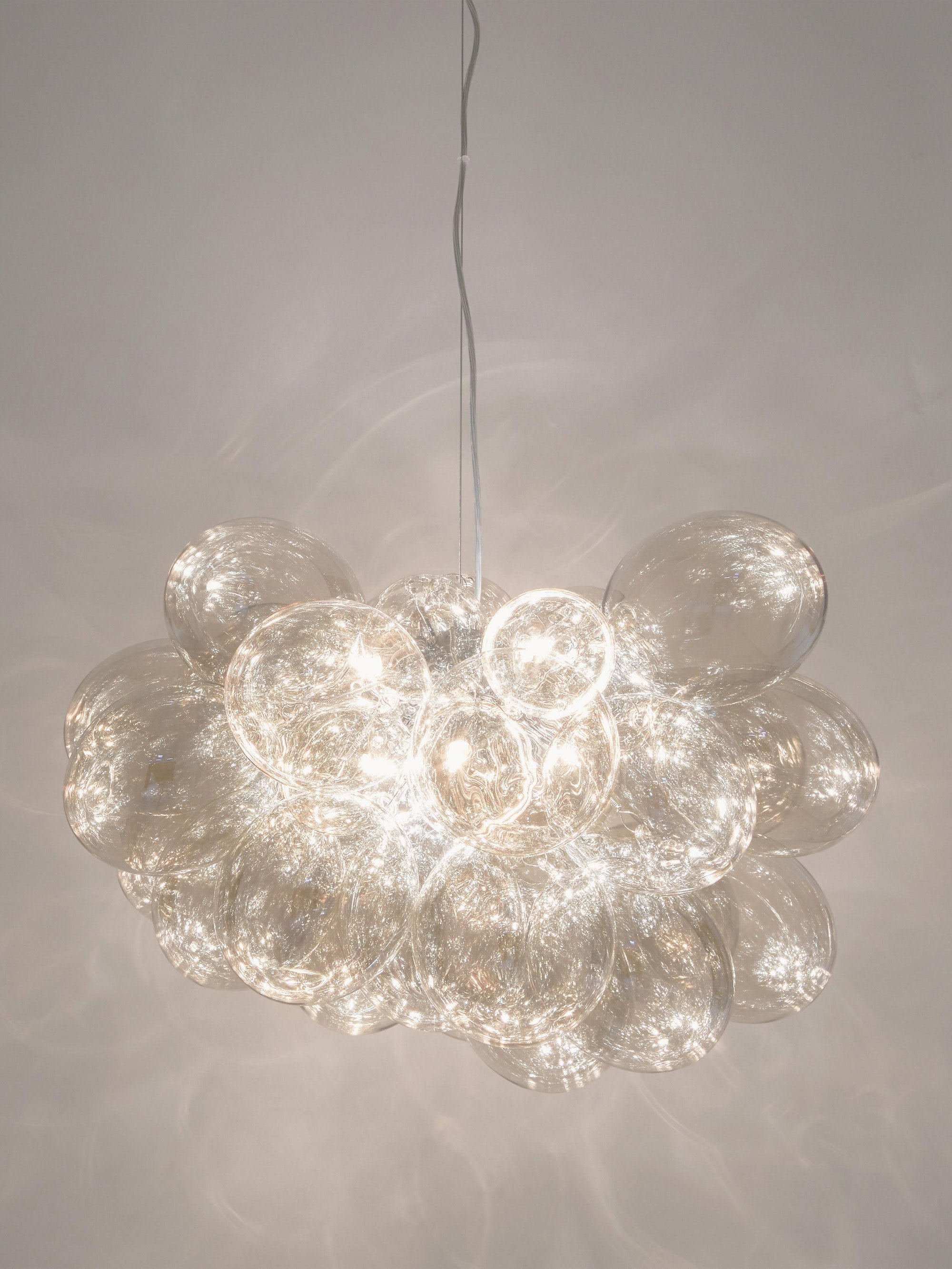 Suspension grappe en verre Didrek - Beige
