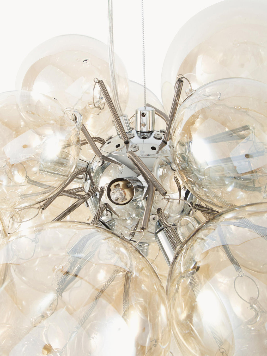 Suspension grappe en verre Didrek - Beige