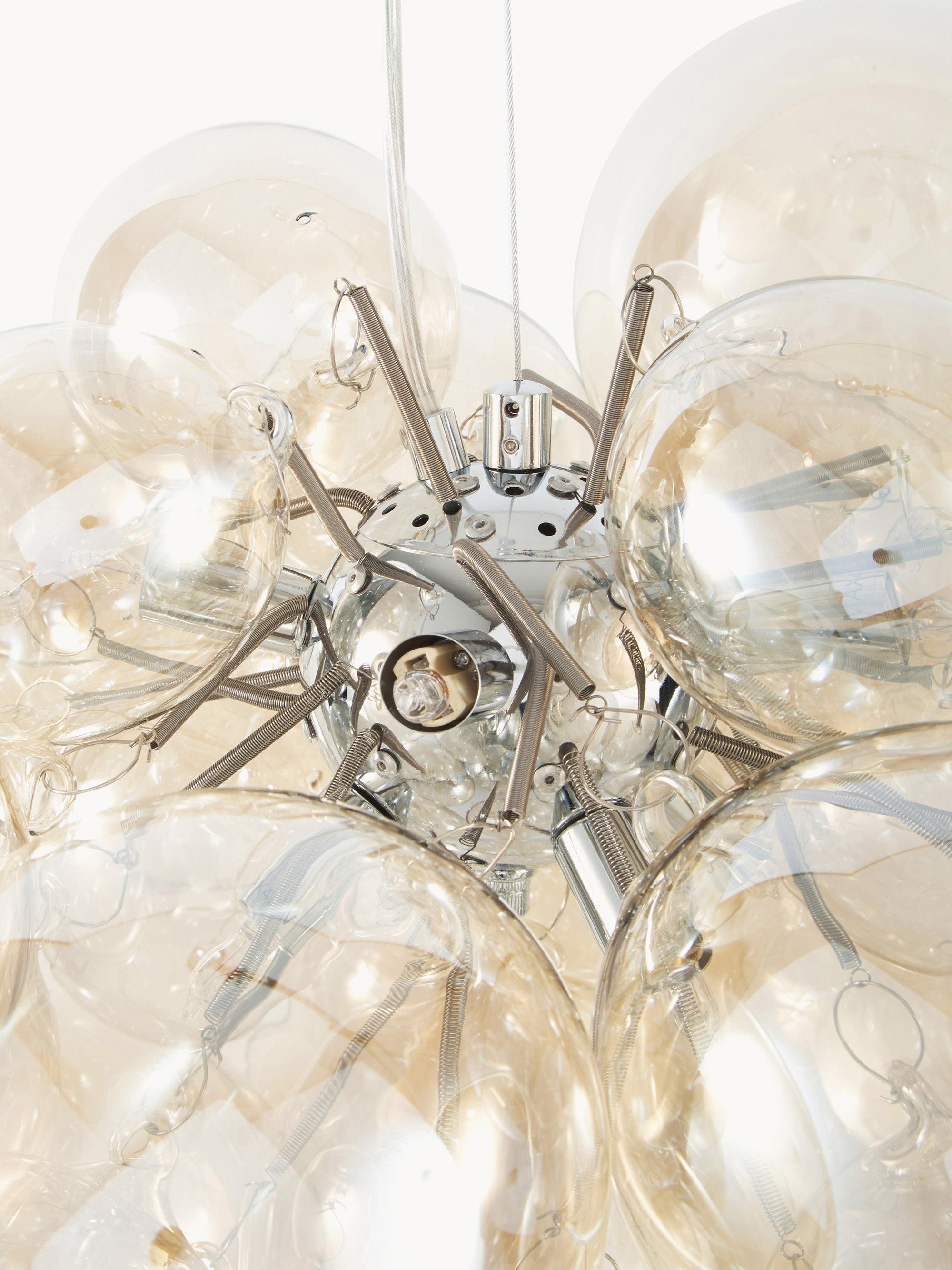 Suspension grappe en verre Didrek - Beige