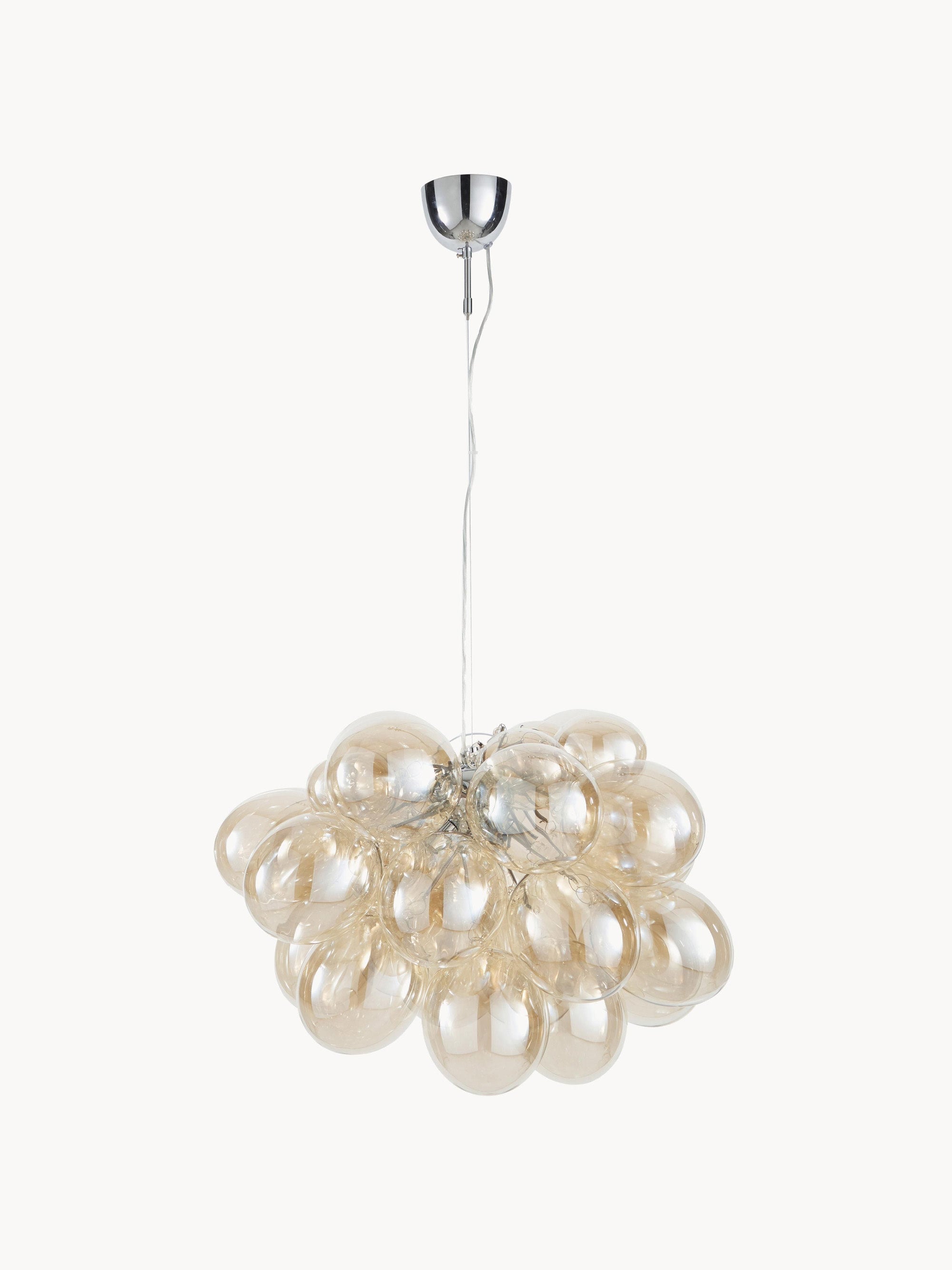 Suspension grappe en verre Didrek - Beige
