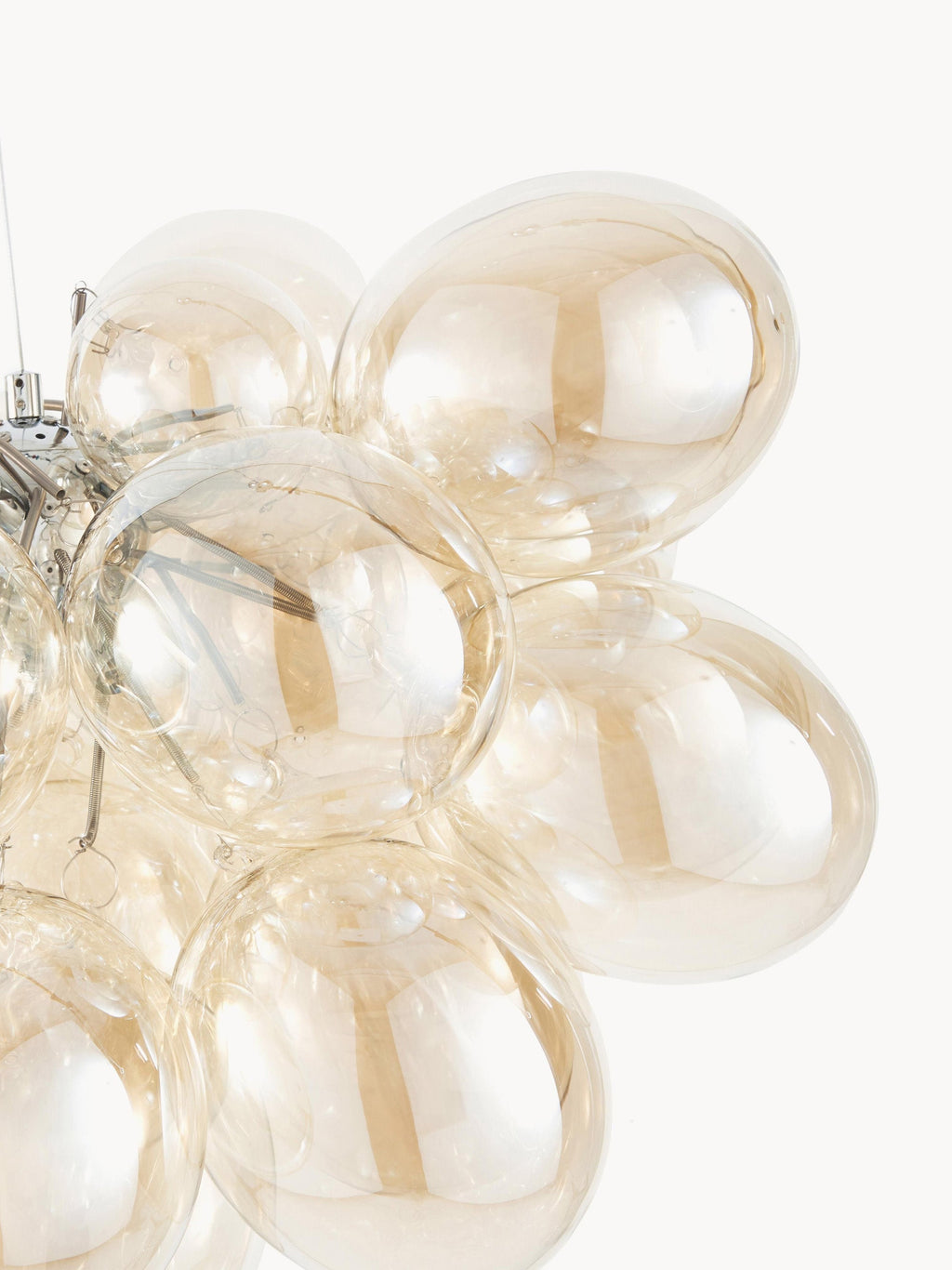 Suspension grappe en verre Didrek - Beige