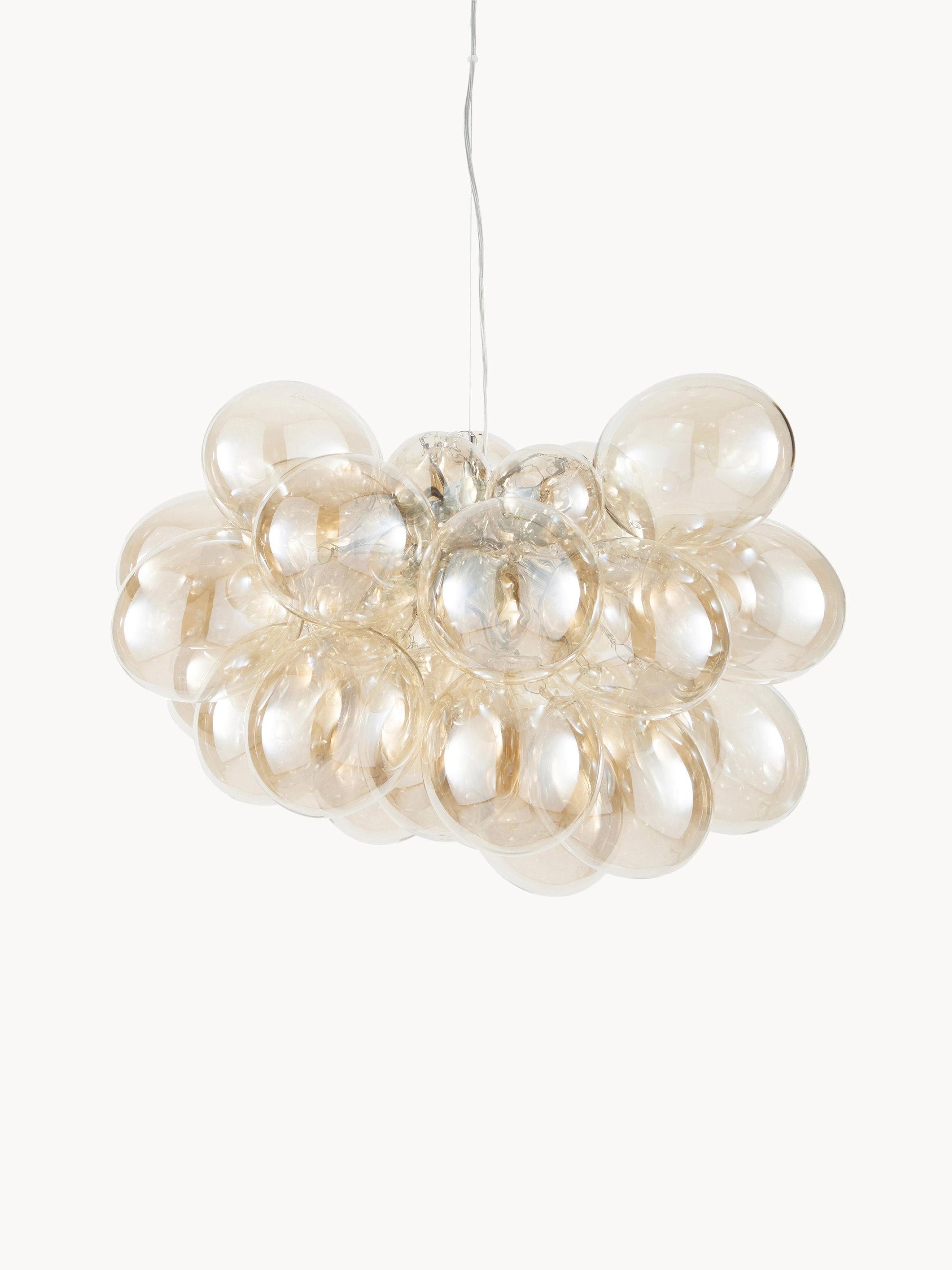 Suspension grappe en verre Didrek - Beige