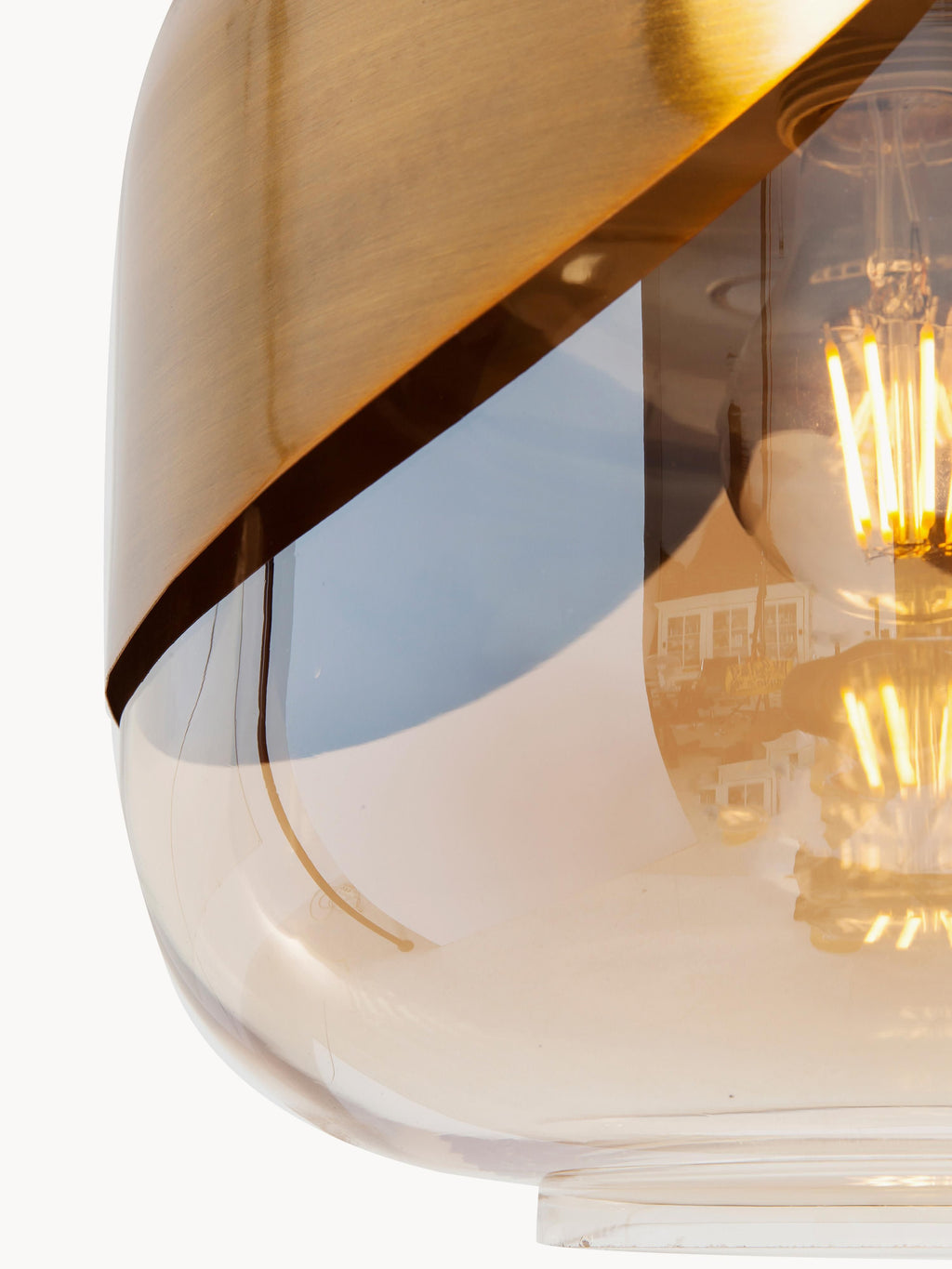 Petite suspension en verre Lox - Doré