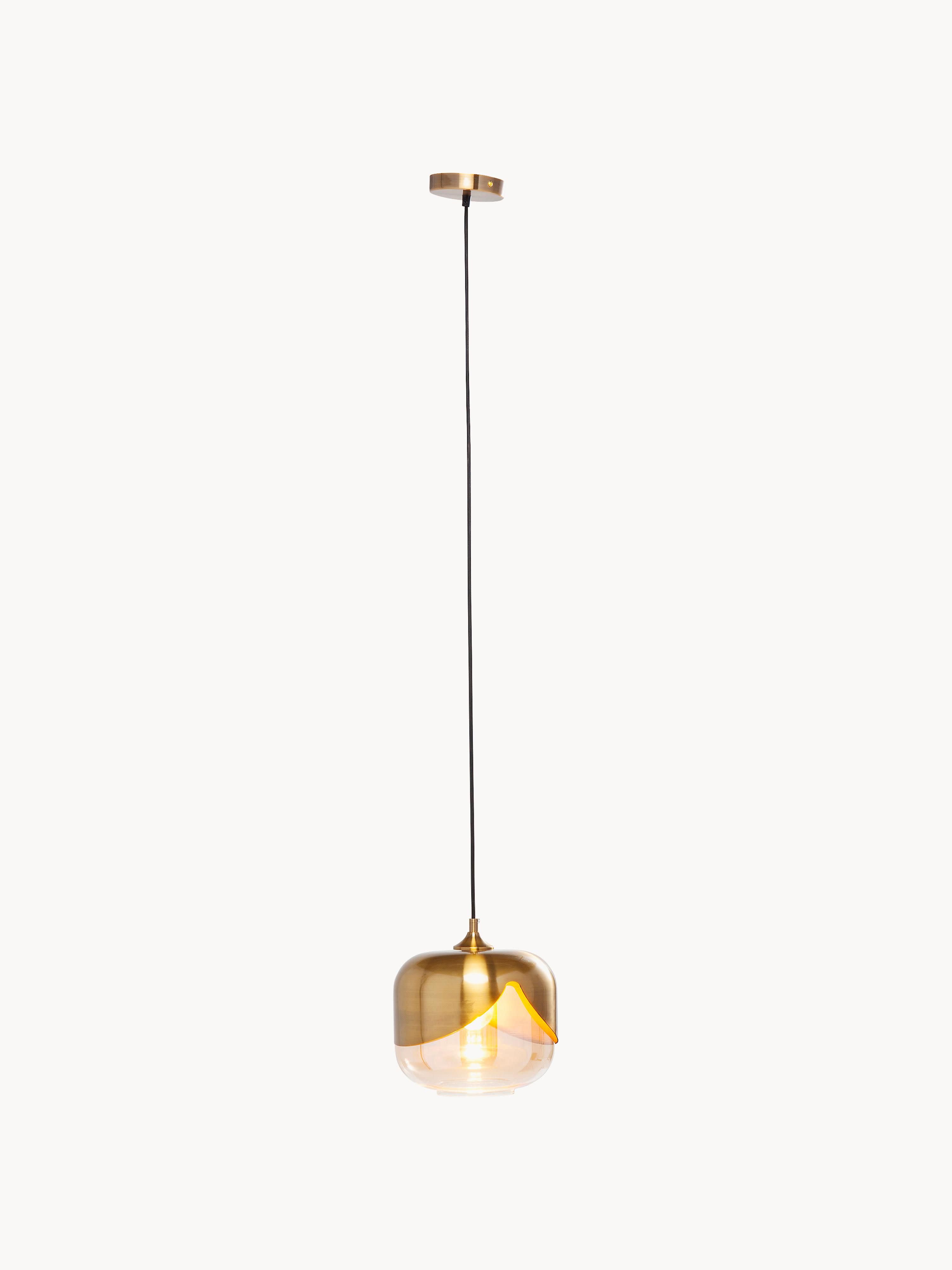 Petite suspension en verre Lox - Doré